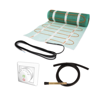 ETHERMA elektrische vloerverwarmingsmat 1m² 150W incl. thermostaat en 3 meter aansluitkabel (60060)