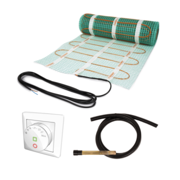 ETHERMA elektrische vloerverwarmingsmat 8m² 1275W incl. thermostaat en 3 meter aansluitkabel (60066)