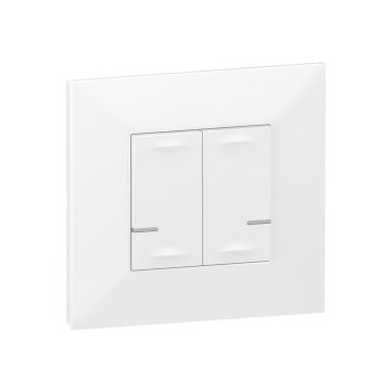 Legrand RF-bedieningswip voor verlichting 2x ON/OFF - Valena Next with Netatmo Wit Opaal (741812)