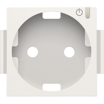 Niko centraalplaat voor geconnecteerd stopcontact met randaarde en kinderbeveiliging met Zigbee - Niko Home Control Orginal White (101-66930)