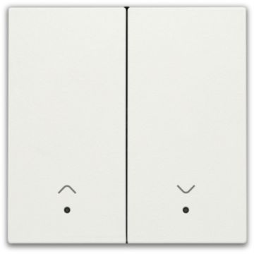 Niko afwerkingsset met lens voor 2-voudige elektronische rolluikschakelaar - Niko Home Control Orginal White (101-32006)