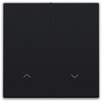 Niko afwerkingsset voor 2-voudige elektronische rolluikschakelaar - Niko Home Control - Piano Black (161-31006)