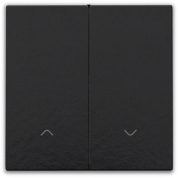 Niko afwerkingsset voor 2-voudige elektronische rolluikschakelaar - Niko Home Control Piano Black (200-31006)