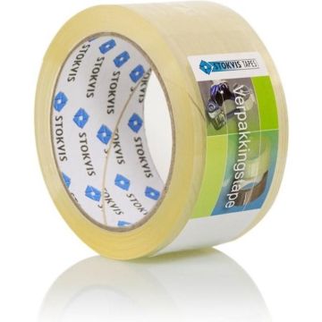 Stokvis verpakkingstape 50mm x 66 meter transparant (CT130101)