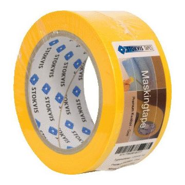Stokvis masking tape 50mm x 50 meter geel (CT200804)