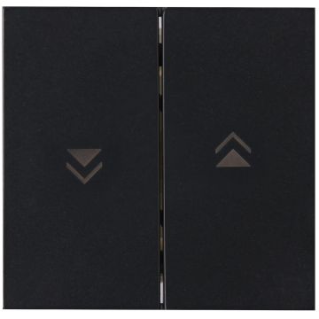 Kopp dubbele bedieningswip met pijlsymbolen - HK07 mat zwart (490359008)