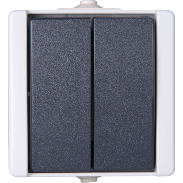 EMhub Aquadro serieschakelaar 10A IP44 - grijs (4088111)