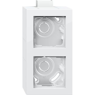 Gira opbouwbehuizing, compleet met afdekraam en adapter K/P25 2-voudig wit (105229)