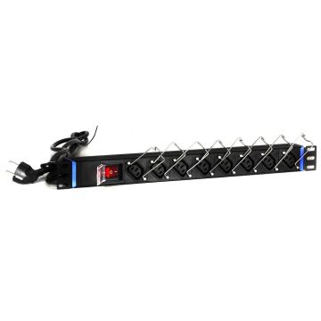 19 inch 8-voudige stekkerdoos C13 2 meter - zwart (DS-8PDU-C13)