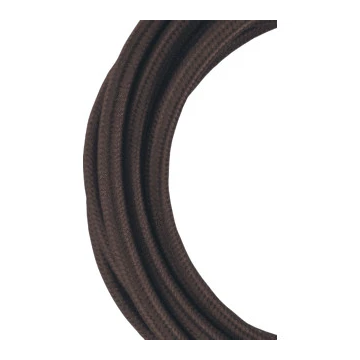 Bailey textielsnoer 3 meter 2x0.75 mm2 - bruin (139675)