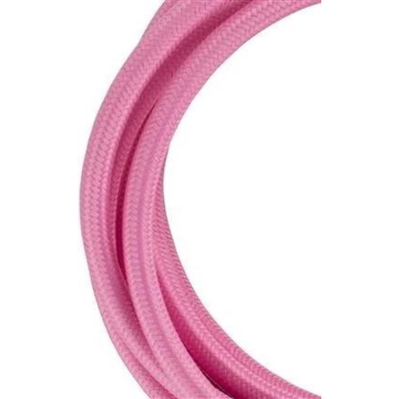 Bailey textielsnoer 3 meter 2x0.75 mm2 - roze (139684)