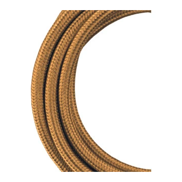 Bailey textielsnoer 3 meter 2x0.75 mm2 - metallic goud (140311)