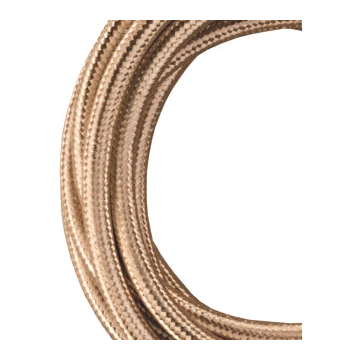 Bailey textielsnoer 3 meter 2x0.75 mm2 - metallic champagne (140313)