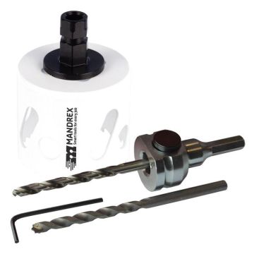 Mandrex starterset MX200066B klokboorhouder zesk.8,5 + Bi-metaal SpeedXcut M42 Ø76mm (MX200066B)