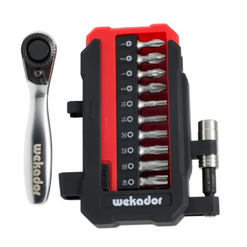 Wekador bitbox 12 delig pozidriv PZ, Philips PH, TX, torsion con + ratel (WBB-W12)