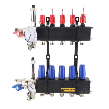 MAGNUM Premium kunststof open LT vloerverwarming verdeler 6-groeps (W50006)