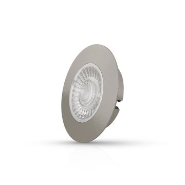 INTERLight inbouwspot dimbaar rond geborsteld chroom 4W 260lm 2700K Ø65mm - zaagmaat Ø58mm IP44 (IL-CB4K27M)