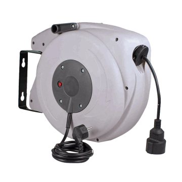 Schwabe trekveerhaspel kabelhaspel H05VV-F 3x1,5mm 20 meter - grijs (12645)