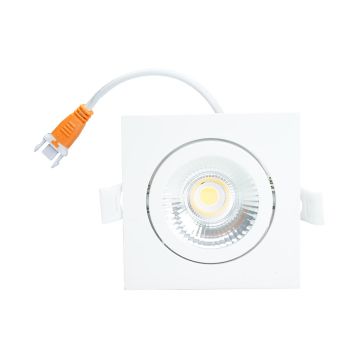 LED Republic waterdichte inbouwspot vierkant wit 5W 450lm 2700K IP65 zaagmaat Ø75mm - diameter 85mm