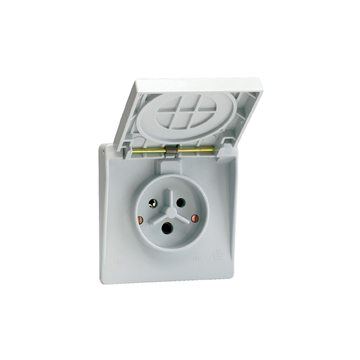 ABB contactdoos fornuis met klapdeksel 2P+A 32A IP44 - grijs (ABBKIM600798)