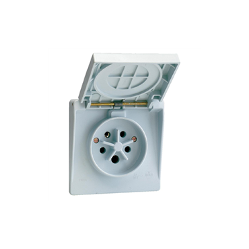 ABB contactdoos fornuis met klapdeksel 3P+N+A 32A IP44 - grijs (ABBKIM600800)