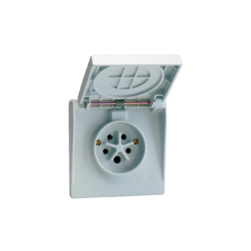 ABB contactdoos fornuis met klapdeksel 3P+N+A 16A IP44 - grijs (ABBKIM600797)