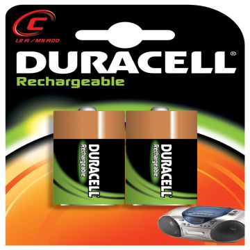 Duracell oplaadbare batterijen Ultra C HR14 1,2V - verpakking 2 stuks (D055988)