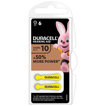 Duracell gehoorapparaat batterijen DA 10 - verpakking 6 stuks (D96077559)