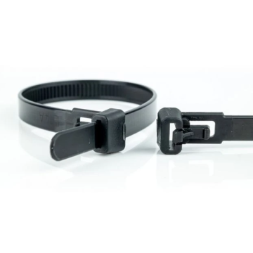 WKK colsonband 3.6x140mm (UVbestendig) hersluitbaar zwart - per 100 stuks (11874071)