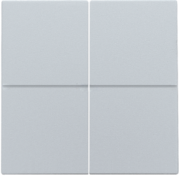 Niko afwerkingsset voor viervoudige elektronische schakelaar of drukknop, zilverkleurig