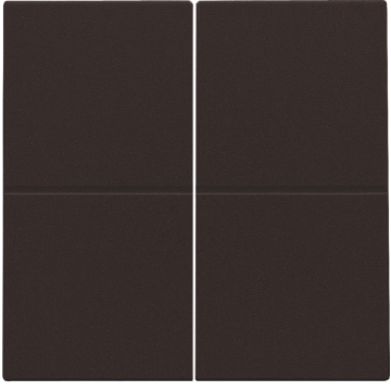 Niko afwerkingsset voor viervoudige elektronische schakelaar of drukknop - Dark Brown Coated (124-31008)