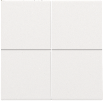 Niko afwerkingsset voor viervoudige elektronische schakelaar of drukknop - White Coated (154-31008)