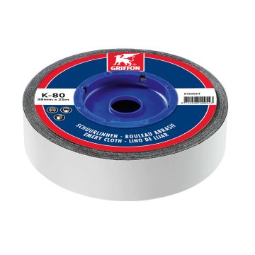 GRIFFON flexibel schuurlinnen K-80 38mm - rol 25 meter (6150054)