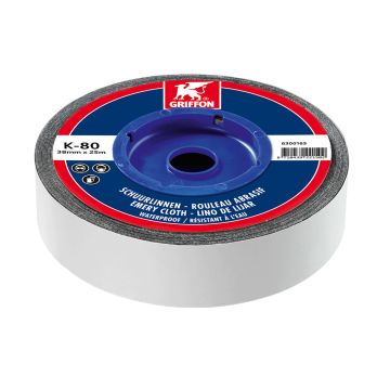 GRIFFON flexibel schuurlinnen waterproof K-80 38mm - rol 25 meter (6300163)