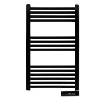Eurom elektrische handdoekradiator voor badkamer 500W met thermostaat en timer - zwart (352528)