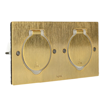 Legrand vloerstopcontact 2-voudig - platinum (089712)