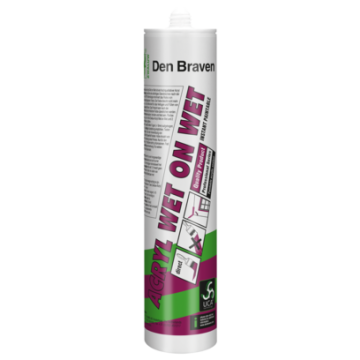 Den Braven Zwaluw Acryl Wet on Wet snel overschilderbare acrylaatkit - koker 310ml - wit (12003764)