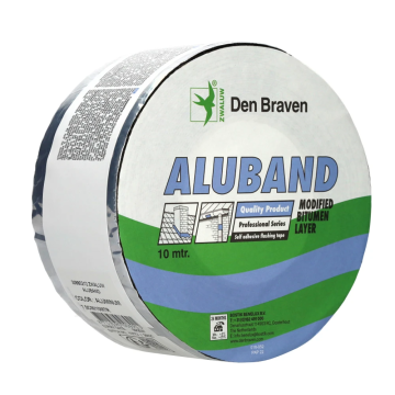 Den Braven Zwaluw aluband zelfklevende bitumineuze tape 75 mm - rol 10 meter - aluminium (200009)