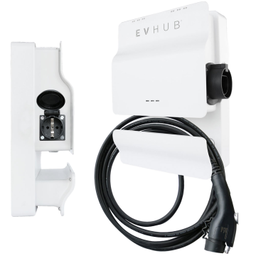 EVHUB laadpaal 11kW type 2 vaste kabel 3 meter - wit (LP-EA21WSN2B7)