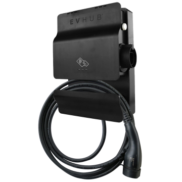EVHUB laadpaal 22kW type 2 vaste kabel met pasjessysteem 8 meter - zwart (LP-NOZ5CE0POQ)