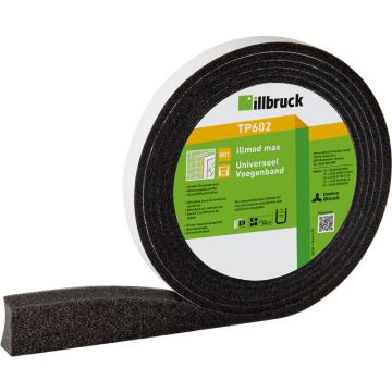 illbruck universeel voegband compri band PU schuim KOMO diepte 12mm breedte 3-7mm - rol 8 meter - antraciet (TP602504256)