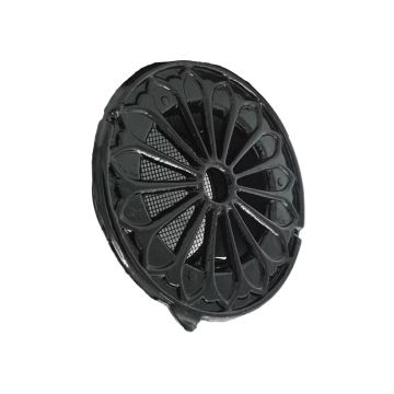 WEHA retro rooster rond Ø125mm - aluminium zwart (20800125 ZW)