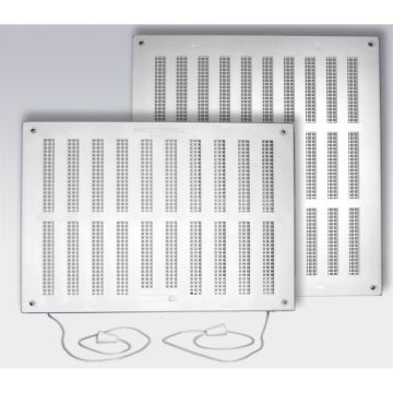 AIR CONTROL schuifrooster afsluitbaar met vliegengaas 200x200mm kunststof - wit (20201075)