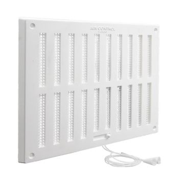 AIR CONTROL schuifrooster afsluitbaar met vliegengaas 250x200mm kunststof - wit (20201076)