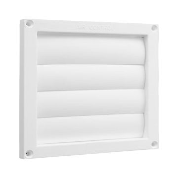 AIR CONTROL lamellenrooster kunststof 165x165mm Ø100mm - wit (20201092)