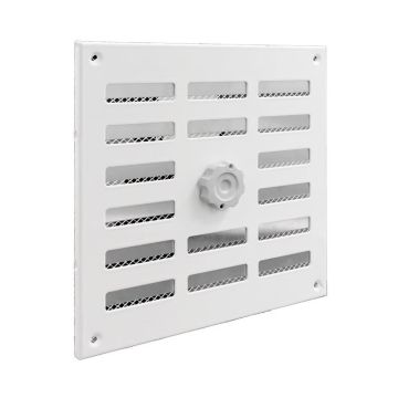 WEHA schuifrooster aluminium met vliegengaas 195x195mm - wit (24032020 W)