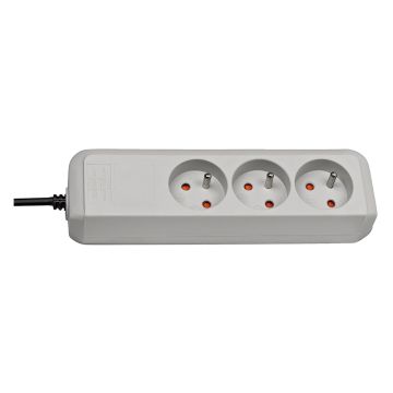 BRENNENSTUHL stekkerdoos 3-voudig met penaarde 1,5 meter - grijs (1157454)