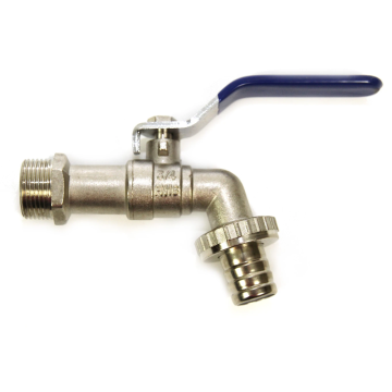 NKI Neede kogelkraan messing verchroomd slangwartel 3/4" buitendraad x slangtule (1320-000034)