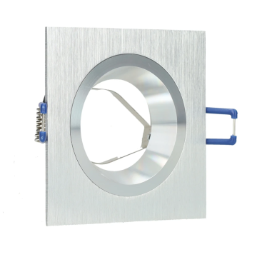 Yphix inbouwspot vierkant vast aluminium GU10 zaagmaat Ø78mm - diameter 93mm - verdiept (50114302)