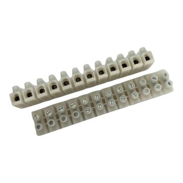 Tekox lusterklem met draadbeschermer 12-polig 10mm2 - wit (CH PH4010P12N)